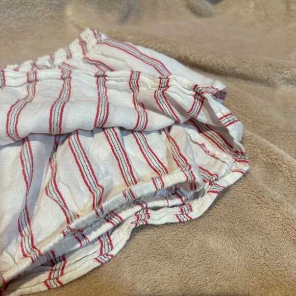 American eagle striped ruffled tube top cropped red white size XL - Picture 4 of 10